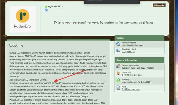 profil forum yang menarik