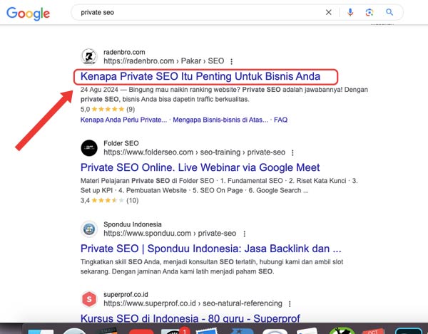 seo title tidak sesuai