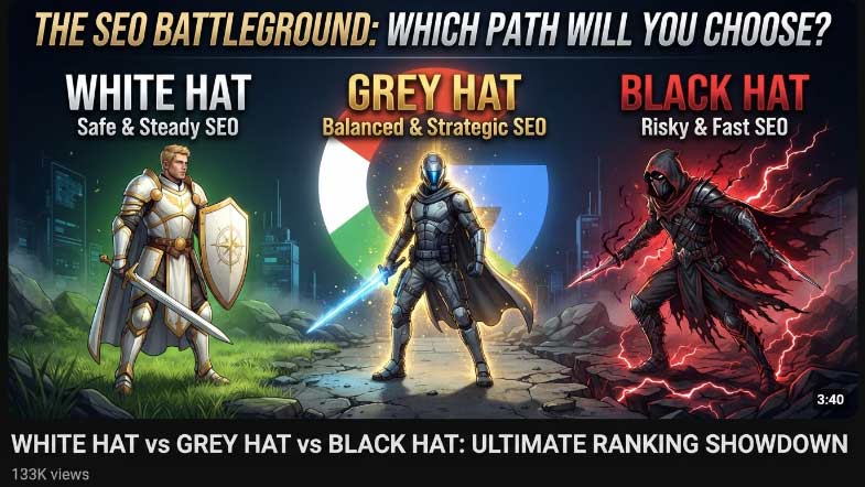 Perbedaan White Hat, Grey Hat, dan Black Hat SEO